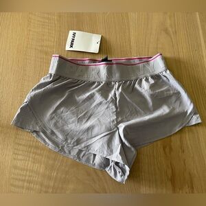 Ivy Park| Gray Shorts with Ivy Park Logo & Pink Border, Lined—NWT, Size XS•••